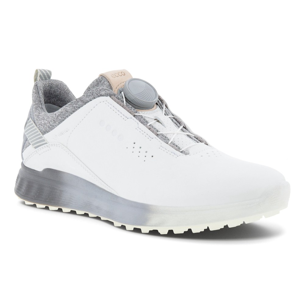 Zapatos De Golf Mujer - ECCO S-Three Boas - Blancos - DSE692158